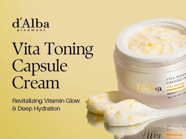 [OFFICIAL d'Alba] [Set] Daily 3 Step Radiant Glow Full Skincare Set l Vita Toning Line l Even Out Skin & Reduce Dark Spots l Simplify Your Skincare with All-In-One Vitamin Routine l Toner + Serum + Cream