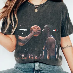 Vintage Kobe Bryant Shirt, 90s Retro Iconic Kobe Basketball Graphic Tee, Laker Kobe No Flinch T-Shirt, Game Day Shirt, Mamba Mentality Gift