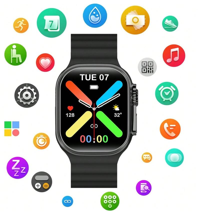 2026 Smart Watch Set | Bluetooth Call, Touch Screen, 100+ Sports Modes, Message Alerts | iPhone & Android | Includes Wireless Earbuds & 7 Bands 2026 Smart Watch Set | Bluetooth Call, Touch Screen, 100+ Sports Modes, Message Alerts | iPhone & Android | Includes Wireless Earbuds & 7 Bands