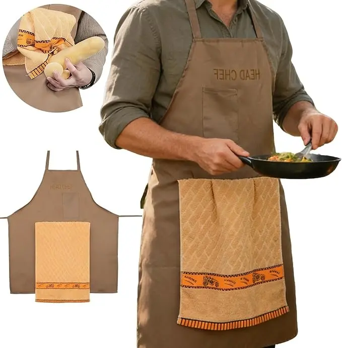 Funny Gag Gift Apron for Dad Who Has Everything – Unique Father’s Day Gift for Dad from Kids, Hidden Pocket Prank Cooking Apron for Men, BBQ Grill Apron for Husband Boyfriend, Father's Day Gift Ideas, Dad Gifts
