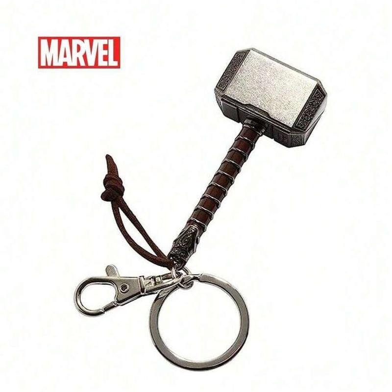 Marvel Thor Keychain 1PC Officially Licensed Thor Hammer Design with Leather Strap for Fans Stormbreaker Zinc Alloy Suitable for Gift Marvel Thor Keychain 1PC Officially Licensed Thor Hammer Design with Leather Strap for Fans Stormbreaker Zinc Alloy Suitable for Gift