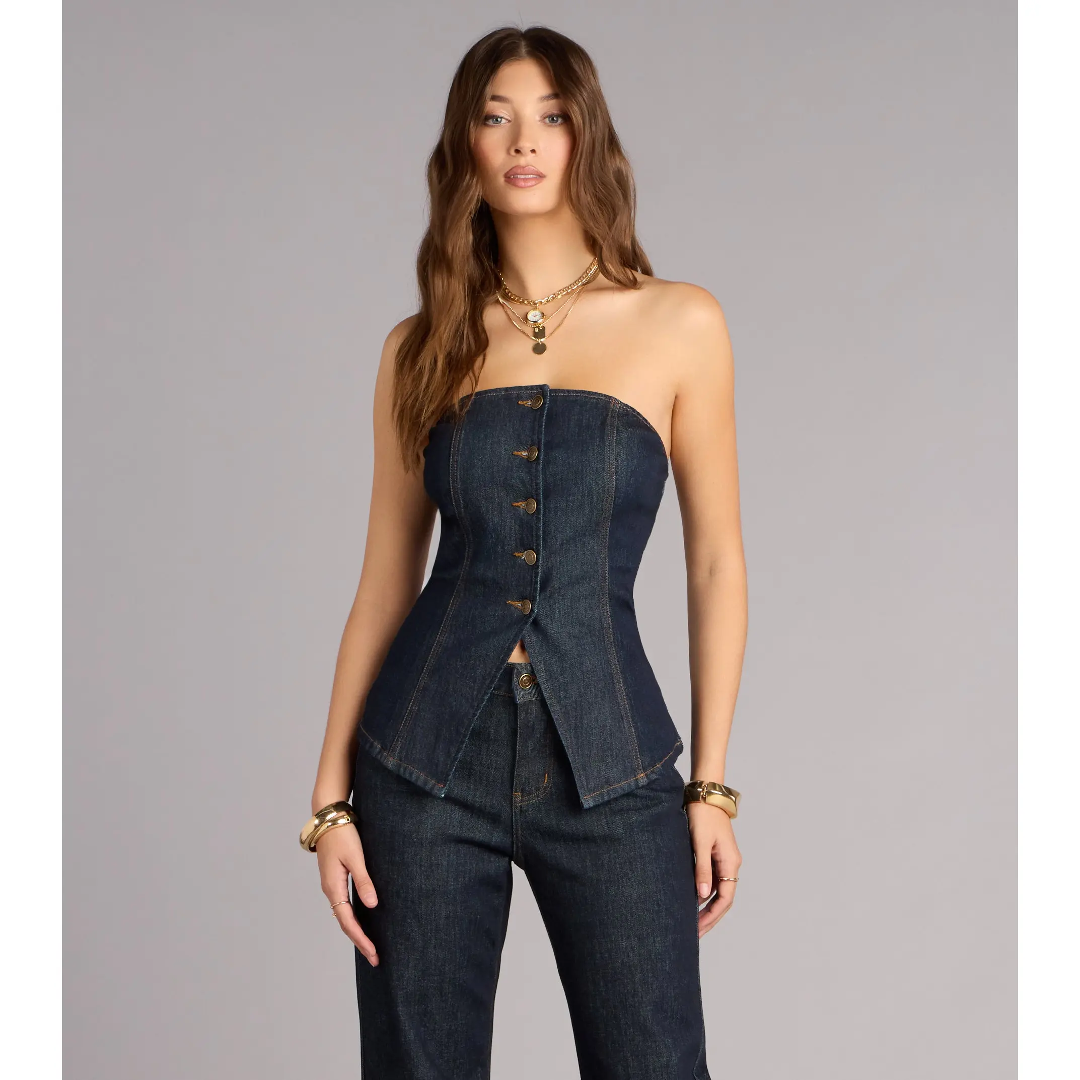 Effortlessly Dialed In Denim Strapless Top Effortlessly Dialed In Denim Strapless Top
