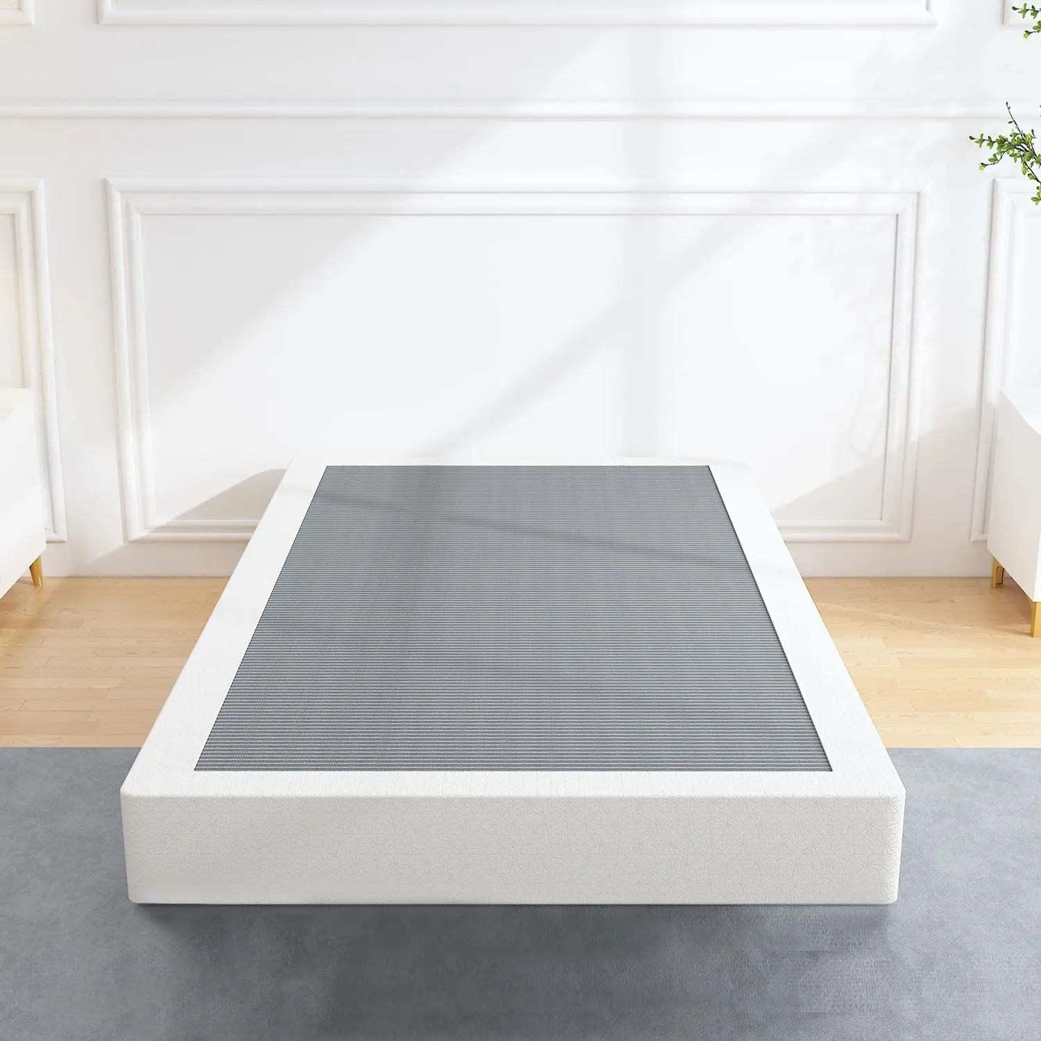 5 Inch Heavy Duty Metal  Box Spring Mattress Foundation 1500lbs Max Weight Capacity/Non-Slip/No Noise/Easy Assembly/Easy Clean Cover