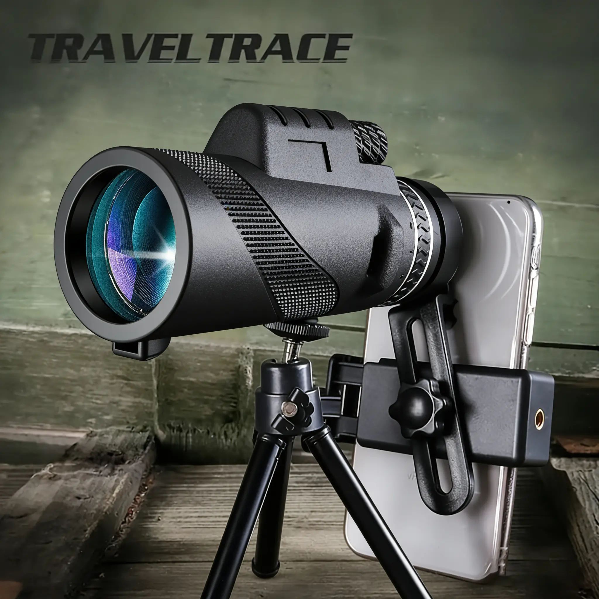 SOOYOS HD BAK-4 Prism Monocular Telescope – High-magnification smartphone-compatible zoom, suitable for birdwatching, hunting, concerts, and sporting events; waterproof; equipped with a 50mm objective lens.