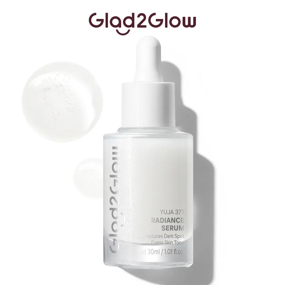 Glad2Glow Yuja 377 Dark Spot Serum - Symwhite 377, Yuja, Gentle Lightweight Formula for Acne, Free Radical Defense, Hyperpigmentation, Brightening Skin Routine, All Day Glow & Dull Skin Correction, Dark Areas Corrector