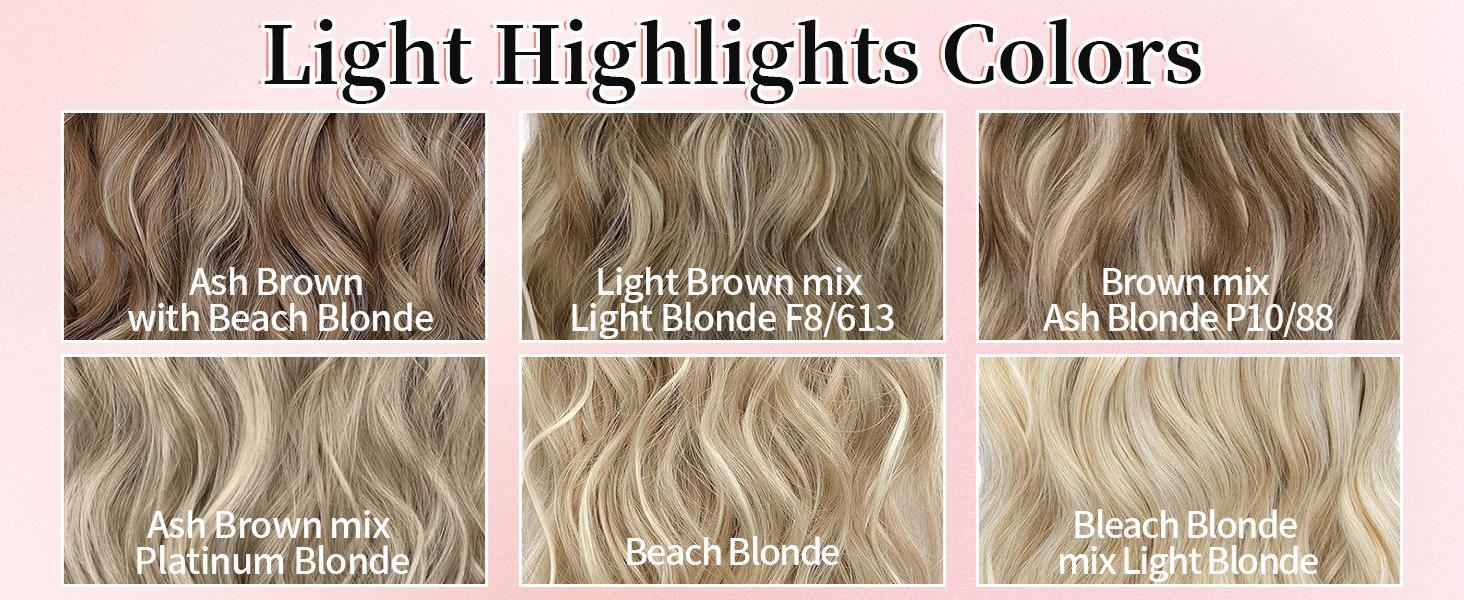 AISI HAIR Wavy Synthetic Hair Extensions for Women 4PCS Clips in 20/24 inches, Thick Hairpieces for Girls Hairextensions Curly Hairstyle