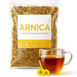 Arnica Montana Leaf Tea Petalos de Arnica - Wildcrafted Arnica Herbal Tea | Té de Árnica Natural Silvestre | 100% Natural Premium Quality Herb Beverage Flavor