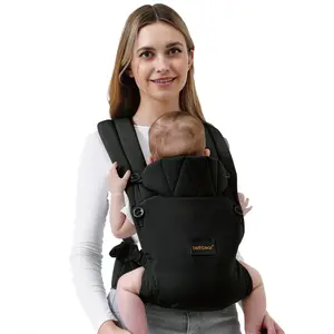 Baby Carrier Newborn to Toddler, 7-45 lbs with Natural Material, Ergonomic Design,Versatile and Adjustable,Hands Free for Moms&Dads