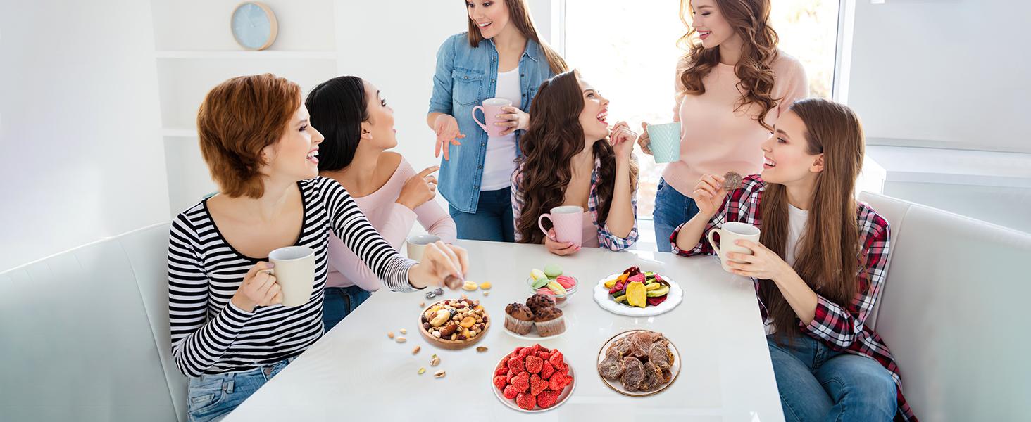 Pukomc Versatile Food Dehydrators: 5 BPA-Free Stackable Trays, Adjustable Temperature Controls for Jerky, Fruits, Meats, Vegetables, Snacks, Herbs, and Greens - 240W Freeze Dry Machine