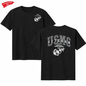 USMC Veteran T-Shirt, Marine Corps Eagle Globe Anchor Collegiate Graphic Tee, Patriotic Military Veteran Shirt for Marines & Supporters, Gift for USMC Veterans