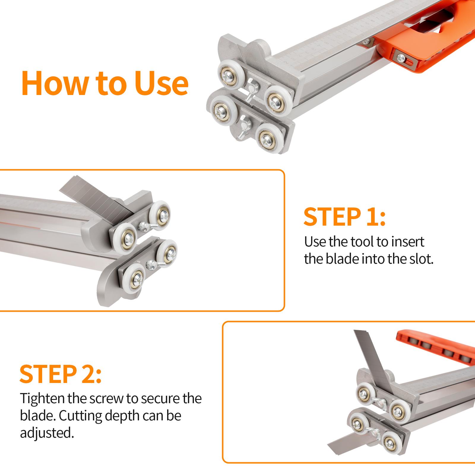 SnapFixMate Durable Drywall Cutter Aluminum Alloy Foldable Hand Push Tool for Precise Cutting & Board Cutting up to 13mm Thickness Dust-Free & Shock-Resistant Design