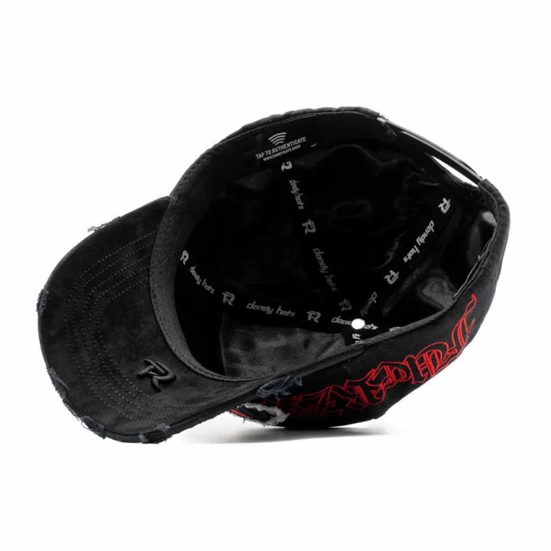 DANDY HATS X FUERZA REGIDA Black Cap with Red Logo