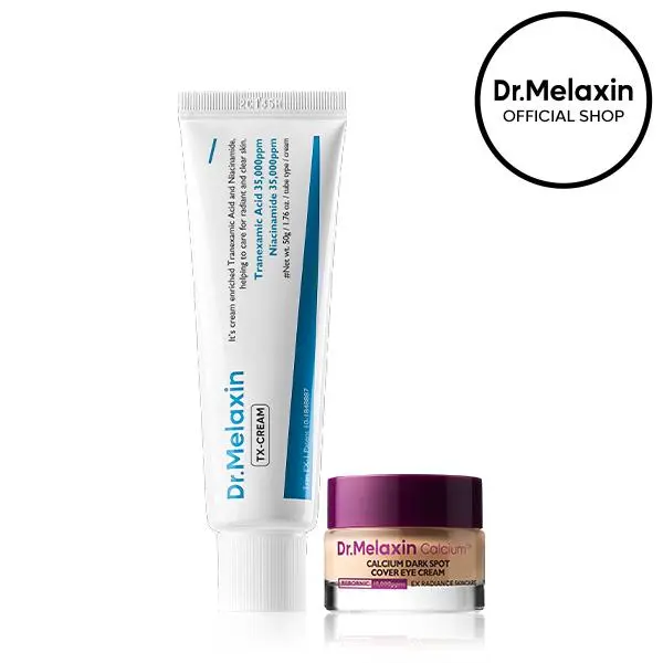 [Dr.Melaxin Official] Dark Spot Cover & Fade Duo | TX-Cream & Cover Eye Cream formulated for Melasma, Hyperpigmentation, and Instant Concealing
