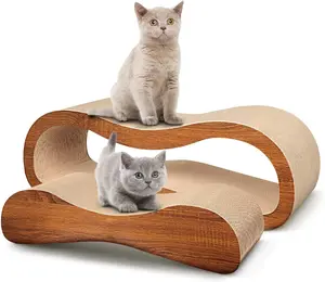 Cat Scratcher 2 in 1 Cat Scratching Board Cardboard Scratch Lounger Large 27.56 x9.45 x8.86 inch Durable Material Protects Furnitures