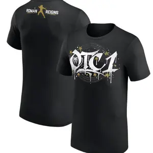 Black Roman Reigns Gold OTC1 T-Shirt, main event 2026, superstar, gift for fans lover, champion, wrestling tee, Graphic tee, Youth boy clothes V2.