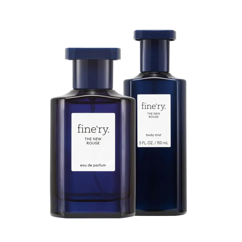 fine'ry Women's The New Rouge 2-Piece Fragrance Set - EDP Spray (60ml), Body Mist (150ml), Lavish Aroma with Golden Saffron, Amber Resin & Sandalwood Depth, Layering Perfume, EDP Gift Set, Bundle Package Perfume