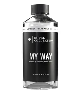 Hotel Collection Diffuser Oil - My Way - Aromatherapy Essential Fragrance Oil - Sandalwood, Warm Virginia Cedar & Beautiful Iris - 500ML 16.9