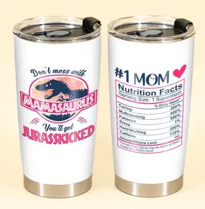 BNB Mother’s Day Mamasaurus Tumbler 20/30oz – Unique Gift for Mom, New Mom or Wife, Birthday Idea from Daughter, Son, Family
