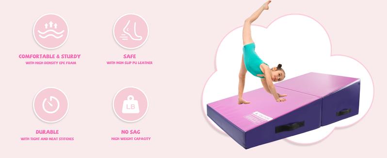 Gymnastics Tumbling Cheese Wedge Mat (M/L) thick yoga
