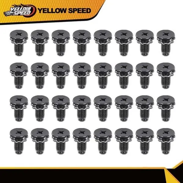ALLGOOD 32pcs Door Hinge Screws Set for 1948-1952 Ford Pickup Trucks (1948-1952 fit), 3/4" x 5/16"-24 Threads, Washers Included, Automotive Car Repair Assembly & Disassembly Tool