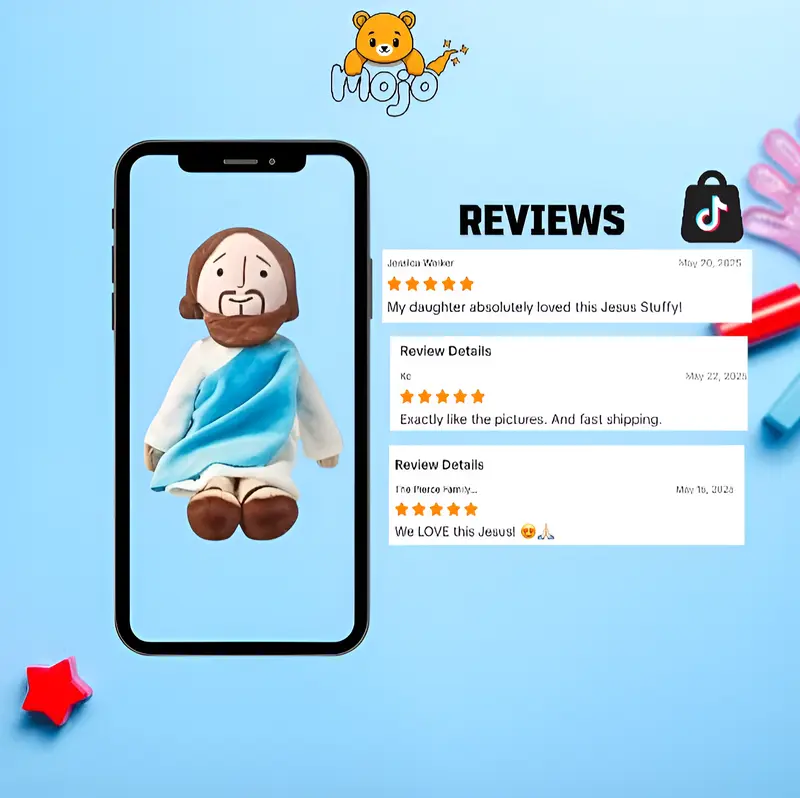 Jesus Plush toy 3 in 1, Soft and Cuddly Toys for Kids and Adults, Lovely Plush gift, Christian Catholic Religious Plushie, Christian baptism gifts, Christmas Easter Gift for Kids Baby Adult, My first addiction toys, Home Decorations, Plushies,