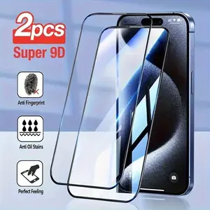 2pcs Anti-fall Screen Protector for Apple iPhone 17Air16 Pro Max/14/13/13 Pro 12/11/X/XR/XS/XS Max/ Plus 5X Shatterproof Protection, Anti-fingerprint, Easy to Install, Ultra HD, No Eye Hurting, Cell Phone Stickers, 9H Hardness Screen Protectors