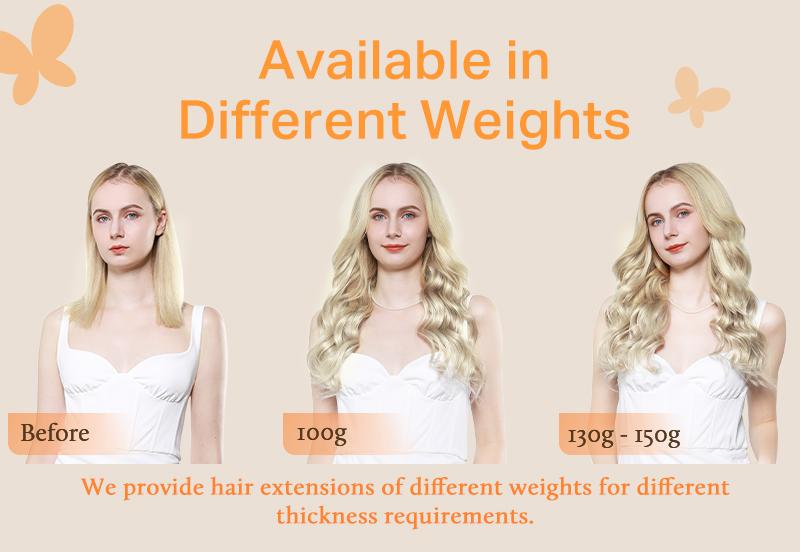 Doores 100g Seamless Clip In Hair Extensions Remy Human Hair Extensions Natural Straight Beginner Friendly Comfortable- Skin Weft PU Clip in Hair Extensions