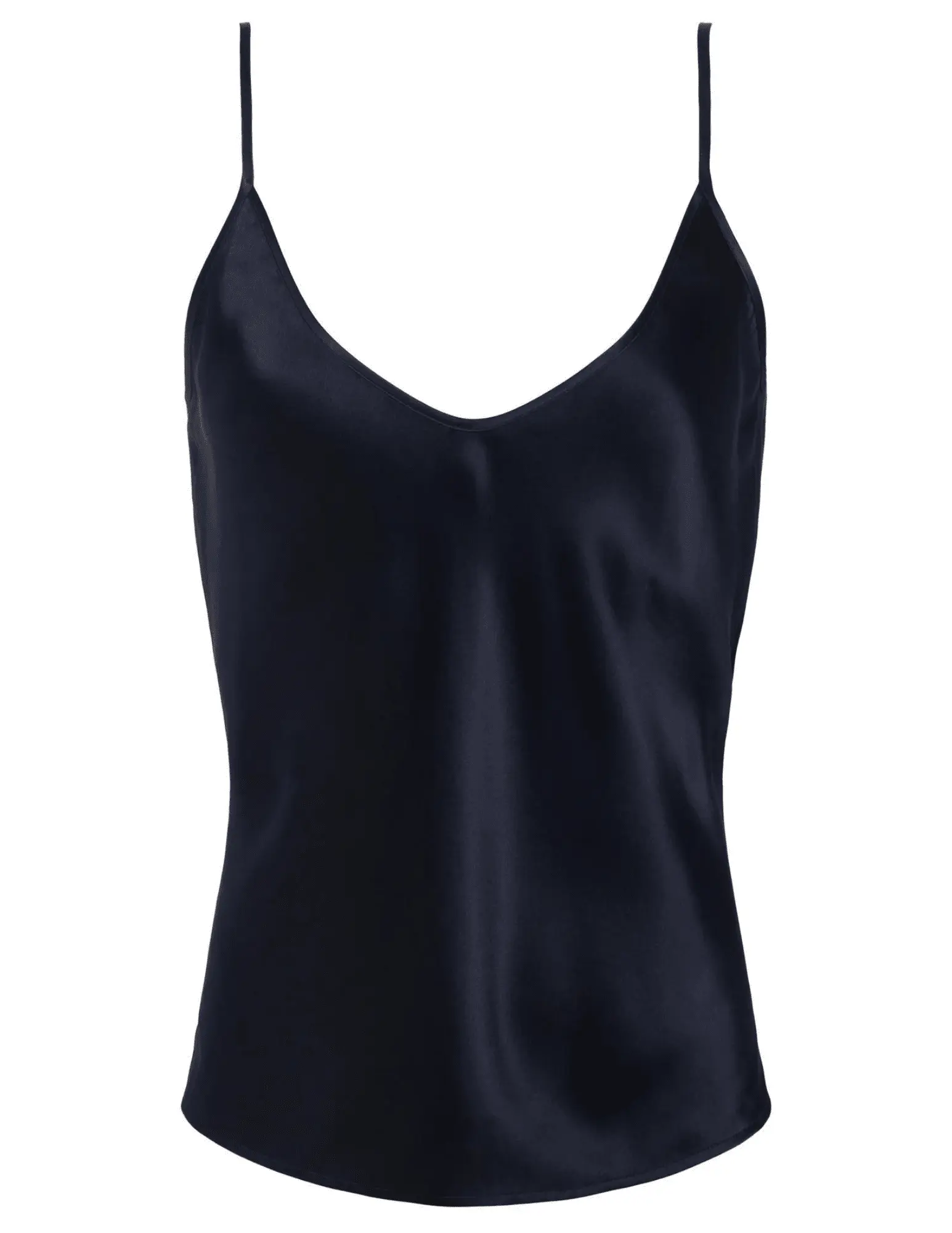 L’AGENCE Lexi Silk Camisole Tank in Midnight