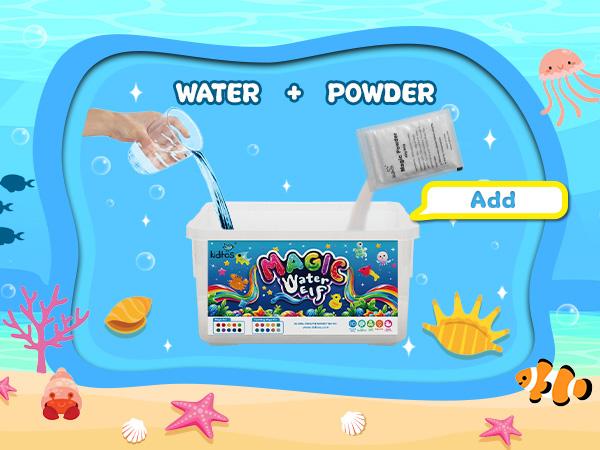 Kiditos  Magic Water Elf Toy Kit with Magic Gels, Molds - Imaginative Play, Christmas Gifts, Birthday Gifts, Party Favors, and Family-Friendly DIY STEM Projects