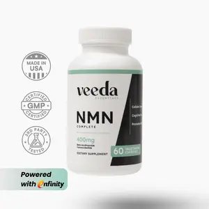 Veeda NMN Complete 400mg 3-in-1 Daily Stack with Efinity Paraxanthine Resveratrol Coenzyme Q10 Vitamin B12 Biotin 60 Vegan Capsules Made in USA