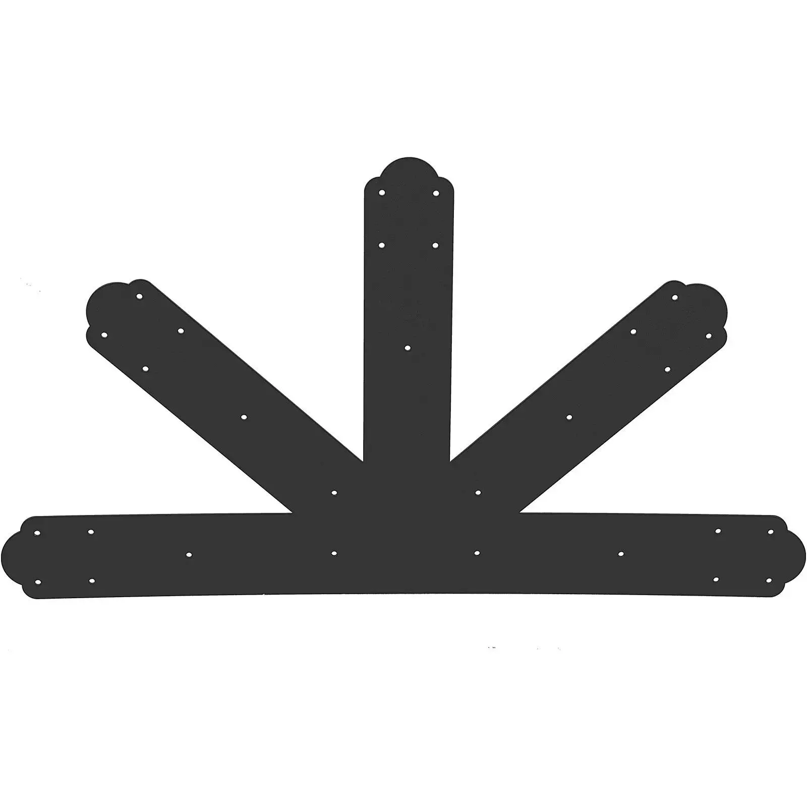 【SummerFinds】VEVOR Gable Plate,  Black Powder-Coated Truss Connector Plates, 12:12 Pitch Gable Bracket, 4 mm / 0.16\" Steel Truss Nail Plates, Decorative Gable Plate with Bolts for Wooden Beam Use