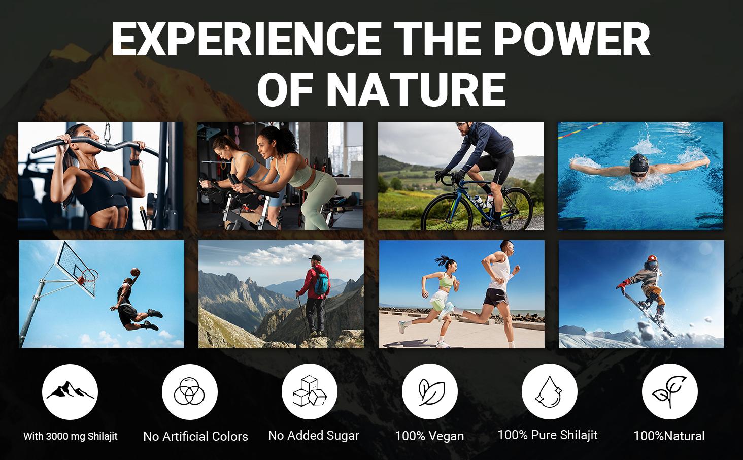 VivoNu Himalayan Shilajit Gummies | With Ashwagandha, Gokshura & other herbs | No added sugar | 60 Gummies