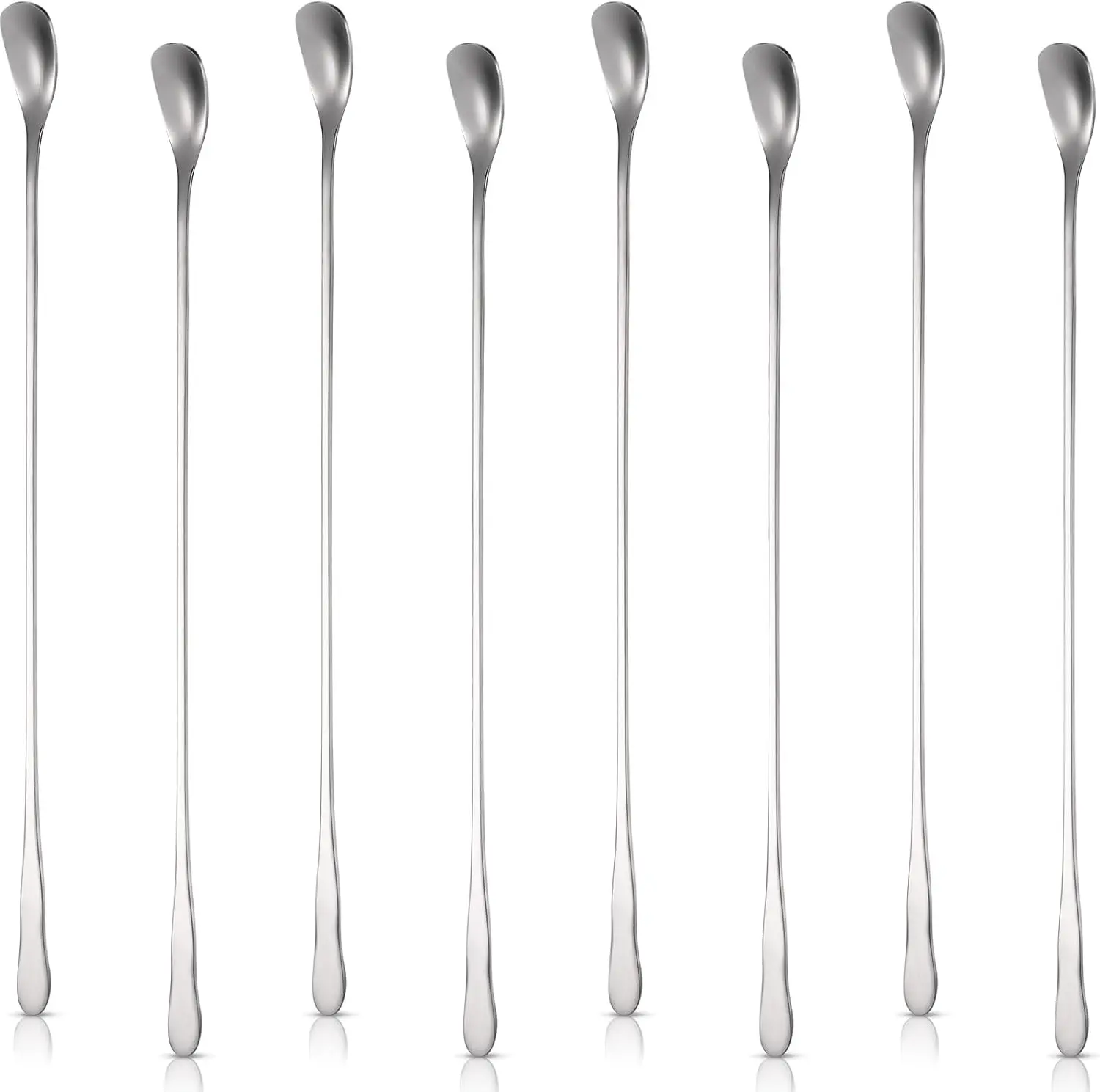8 count Stainless Steel Coffee Stirrers 7.8 Inch Mixing Spoons for Drinks  Stir Sticks Bar Spoon Long Teaspoons for Stirring