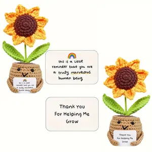2PCS Handmade Emotional Support Sunflower - Mother's Day Gift for Mom - Room Decor for Women - Easter Basket Stuffer 2026 - Bedroom Decor - Best Friend Birthday Gift - Teacher Appreciation Gift - Mini Gifts