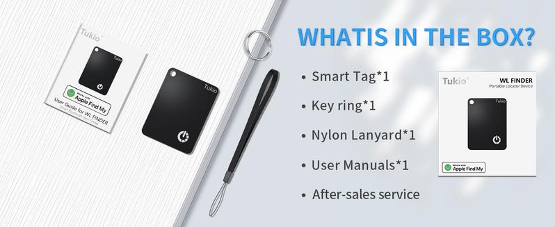 [Valentine's Day] Tukio Wallet Tracker Card, Wireless Charging Wallet Locator, Smart Tracker for Wallet(iOS Only), Wireless Positioning Tracker, Luggage, Phone, Passport & Other Items Tracking