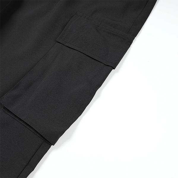 3pcs Men's Casual Pants with Zipper Pockets Cargo Style in Black Gray and Navy Blue