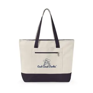 Chic Stitch Duo East Coast Darlin Zippered Canvas Tote