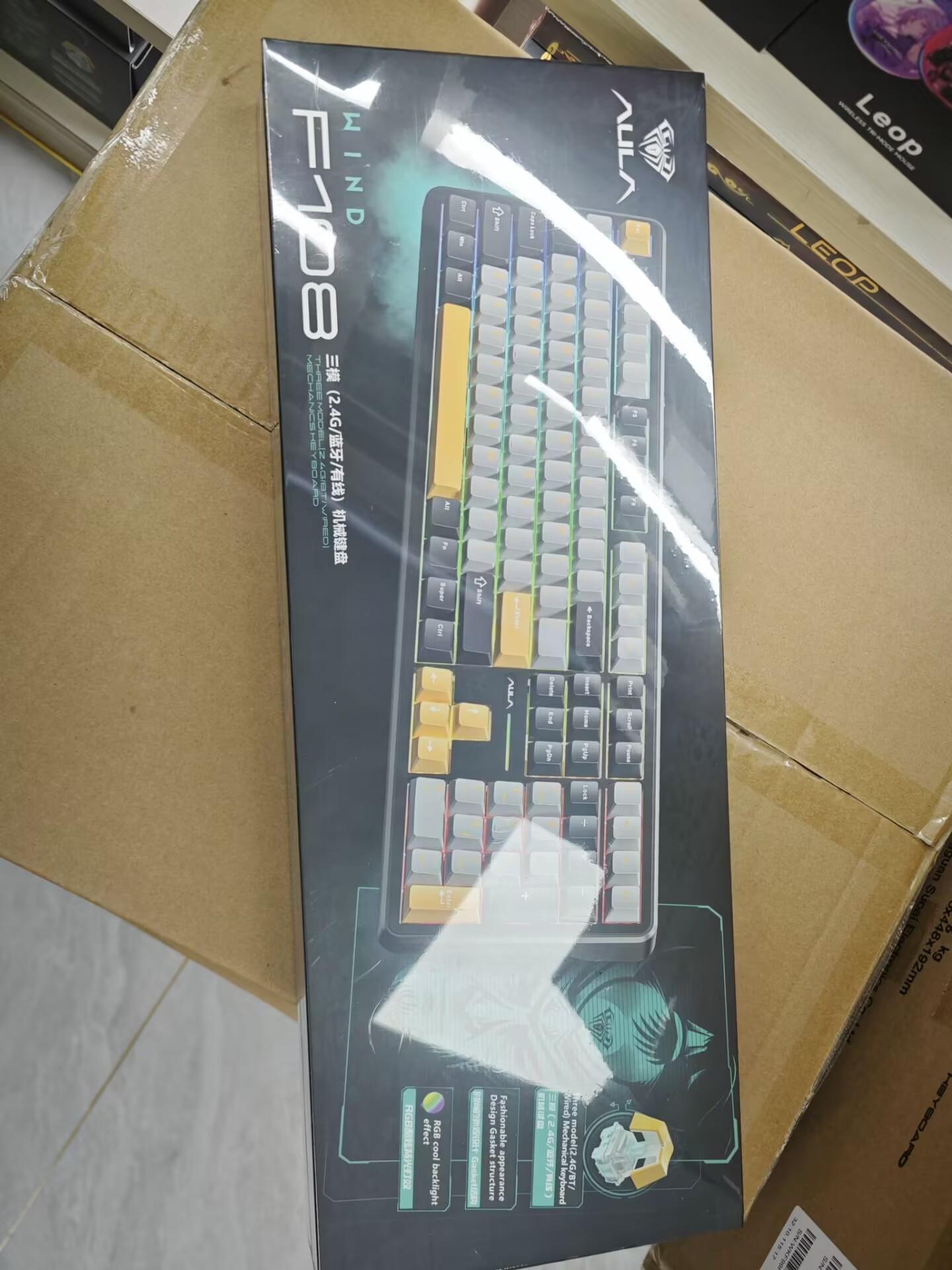 [NEW]AULA F108 Pro Full Size Wireless Mechanical Gaming Keyboard with Knob Smart Screen Num Pad Pink Tri-Mode RGB Backlit Hot Swappable Customize E-Sports Office Computer Accessories TikTokShopfalldealsforyou