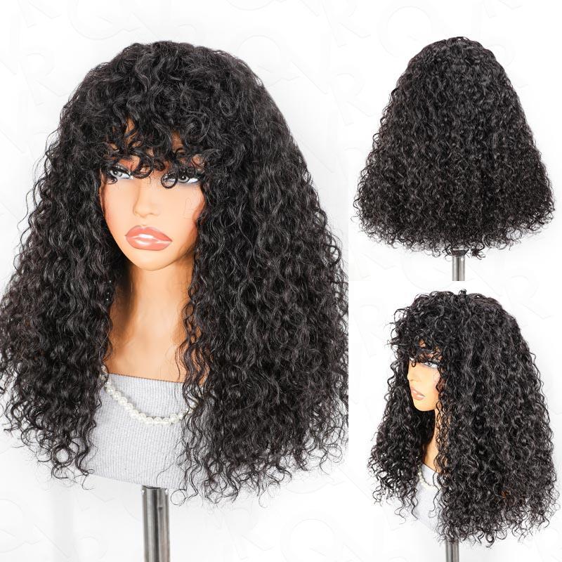 [WEAR GO WIG]Glueless Wig Jerry Curly Short Bob Human Hair Wigs With Bangs Wear To Go Highlight Honey Water Wave Blonde Colored Wig For Women Wavy Big Summer Deals Nature Body Flip dealsforyoudays  TikTokShopBlackFriday