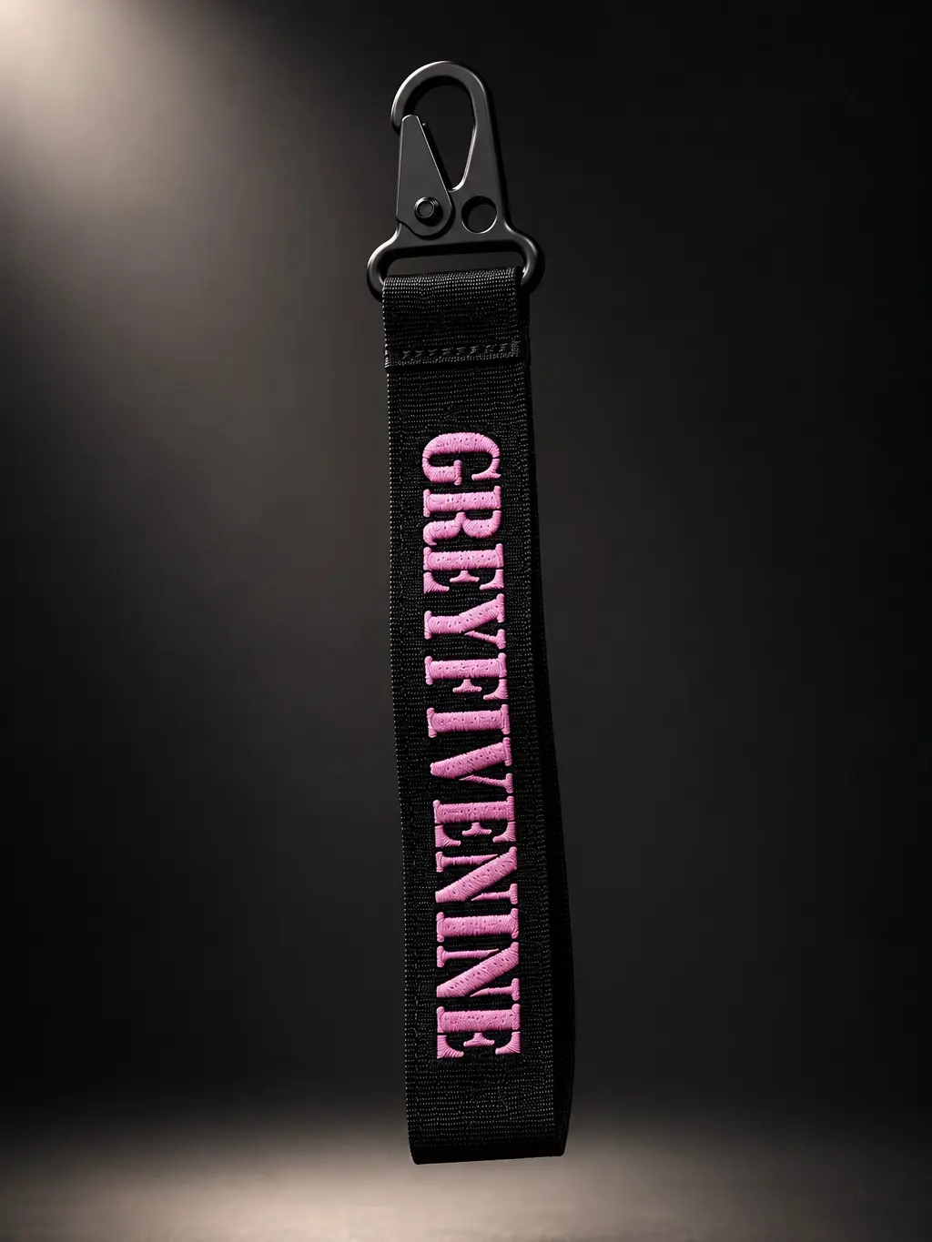 GREY59 Nylon Keychain Strap – Heavy Duty Wrist Lanyard w/ Metal Clip & Key Ring | Streetwear Style Accessory