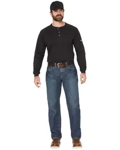 Ariat Men's Fr M3 Medium Wash Loose Basic Stackable Straight Leg Jean - 10014449