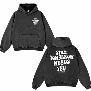 Vintage Stay; Washed Hoodie, Mental Health Apparel, Oversized Menswear And Women Menswear Tops, Gym Pump Cover, Hip Hop Y2K Graphic Apparel, Gift for Her