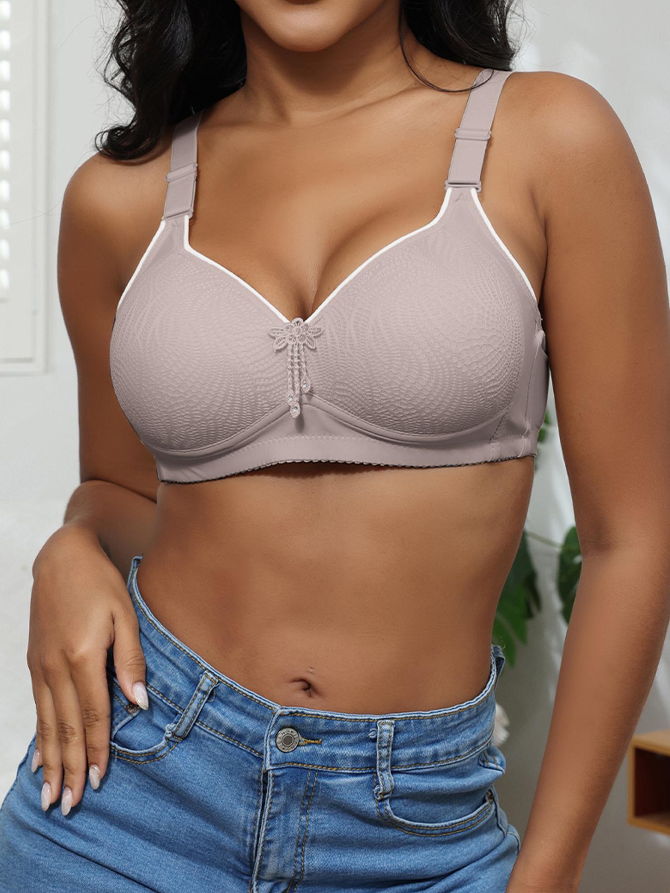 1/3/6PCS Women's Breathable Push Up Bra, Adjustable Strap Soft Comfortand Fit Adjustable Hook & Eye Lingerie Top for Daily Wear, Lingerie for All Seasons, Soft Fabric Bra