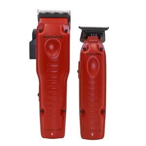 BaByliss Pro FXONE LO-PROFX Hair Clipper, Trimmer, Charging Base and Boosted Capacity Battery (Red) FX129MRPK