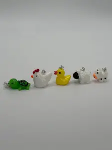 Animal charm for badge reel stitch markers cute badge buddy accessory farm charms keychain breakaway lanyard cna gift medical assistant