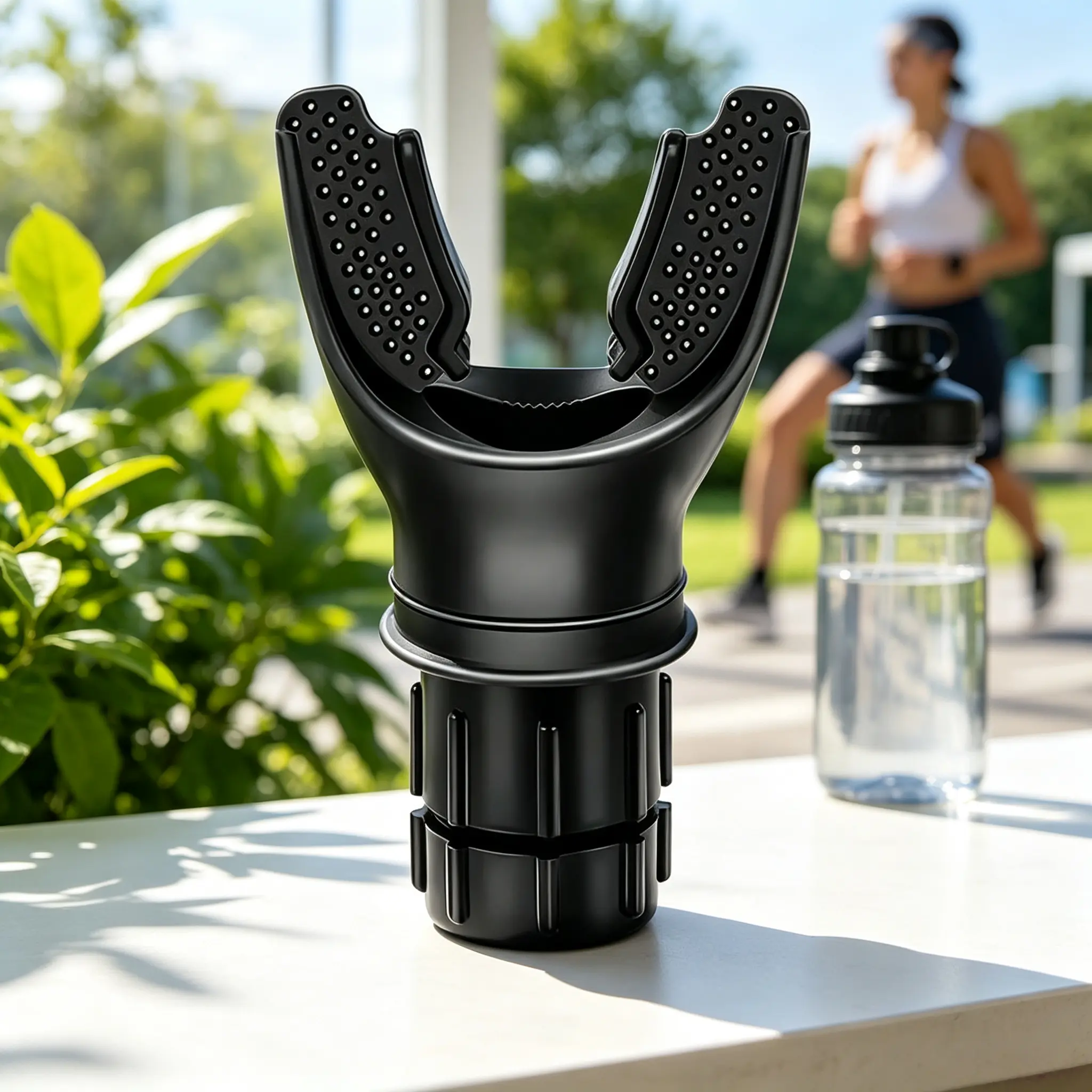 2026 New Adjustable Resistance Breathing Training Mouthpiece - Portable Airflow Trainer with Textured Bite Pads, Rotary Control Dial, Compact Accessory for Athletes, Ideal Party Gift for Active Adults (Gym, Postpartum Recovery Use)