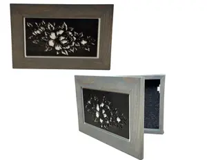 Peony (Gray) Gun Safe - Wall Mounted Decorative Secure Gun Cabinet