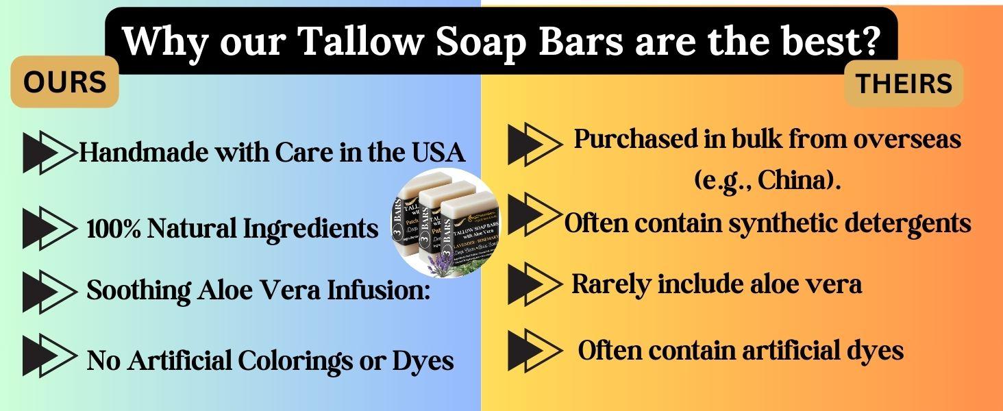 Back2Naturalness Beef Tallow Soap Bars 3 Pack for Sensitive Skin - Organic Grass Fed Hydrating Cleanser for Face & Body - Gentle & Moisturizing Handmade Soap Bars Cleansing body wash Back2Naturalness Beef Tallow Soap Bars 3 Pack for Sensitive Skin - Organic Grass Fed Hydrating Cleanser for Face & Body - Gentle & Moisturizing Handmade Soap Bars Cleansing body wash