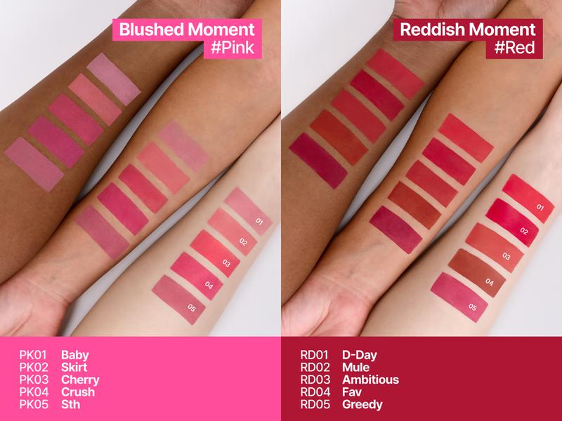 [Travel-friendly] fwee Lip & Cheek Blurry Pudding Pot + Mini Keychain + Silicone Lip Brush Trio | Makeup Blush and Blurred Matte Lips | Silicone tip, with lid, portable