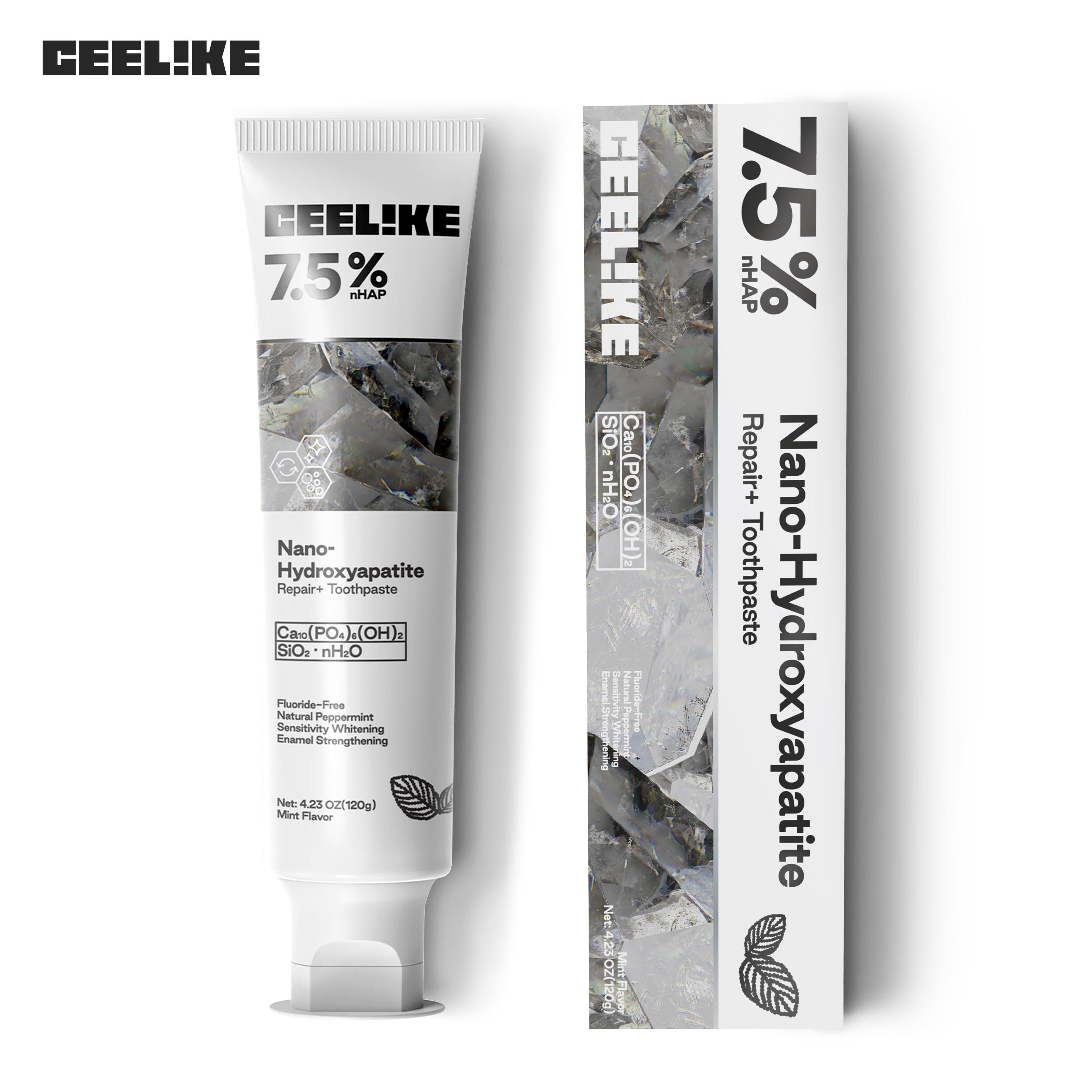 Ceelike Fluoride-Free Hydroxyapatite Toothpaste | Enamel Repair & Fresh Breath | Gentle Mint Flavor | 4.23 oz Oral Care
